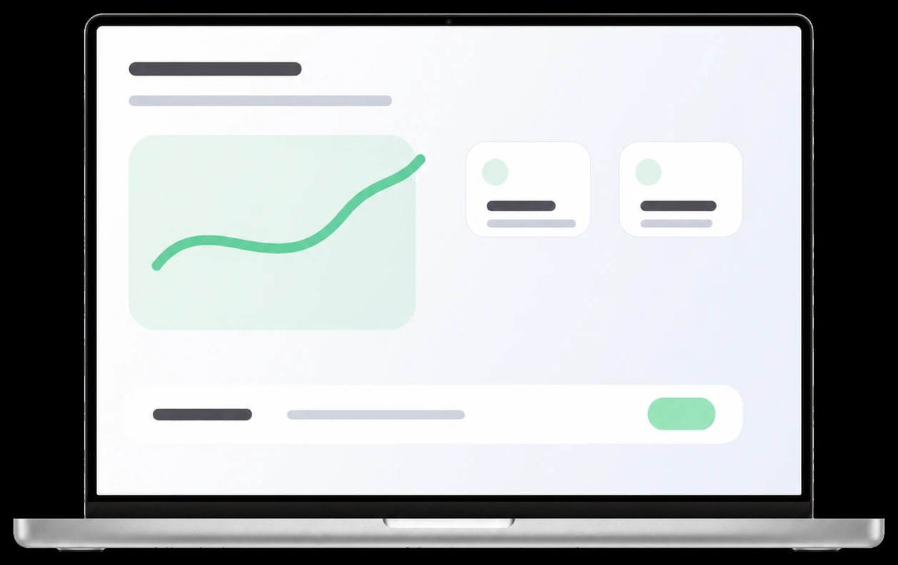 Serenity Sessions dashboard on a MacBook Pro