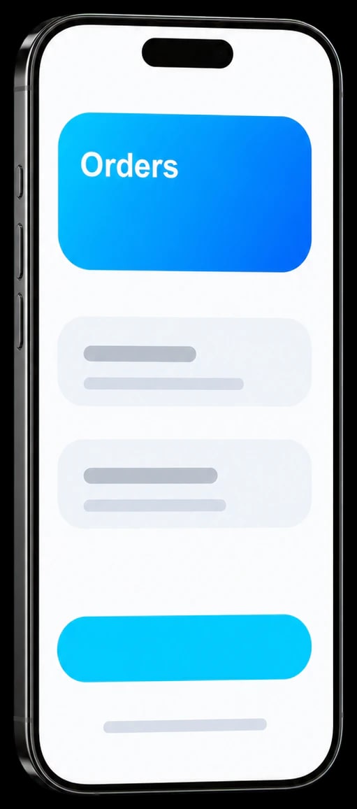 WY Computer orders displayed on an iPhone 17 Pro